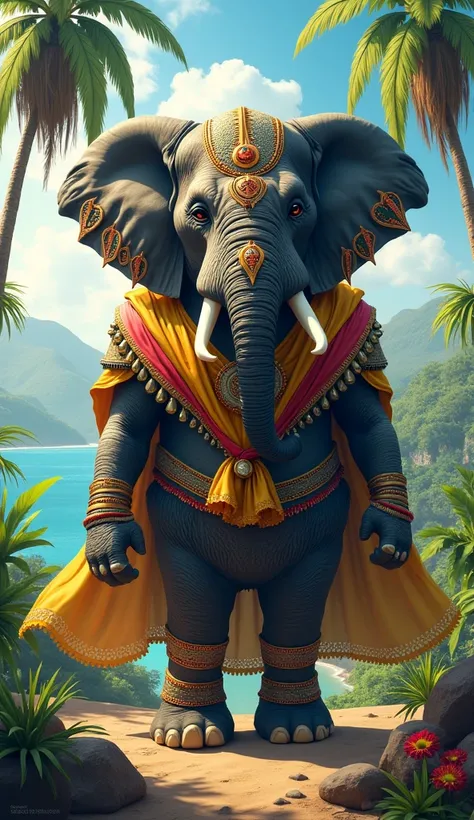 an elephant as Srilankan superhero