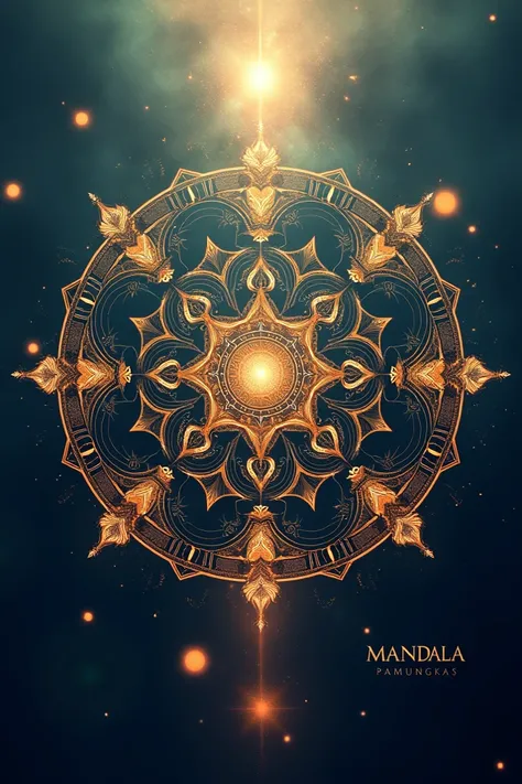 make me a logo with a mystical feel with a title Mandala pamungkas 