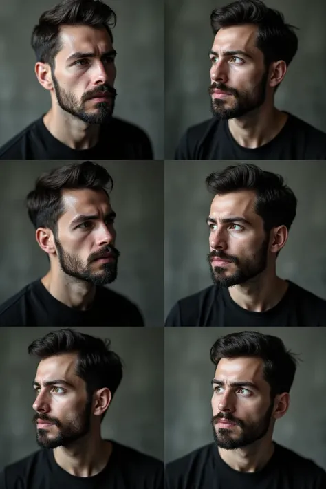 Picture of 7 photos of a man thinking