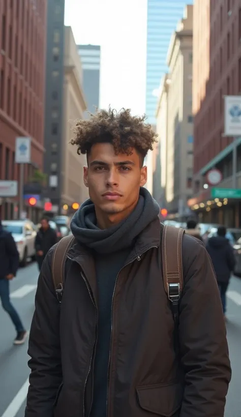 A young man in an American city 