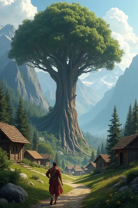 old days,  in a small village ,  there was a carpenter famous for his fine woodwork.  One day ,  he found a precious tree in the mountains .  This tree was huge , straight ,  and so perfect that it was rare .  He decided to cut it down to make a work for l...