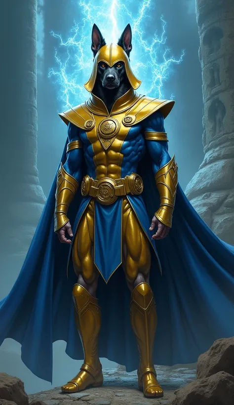 DR. Fate DC merged with a German shepherd