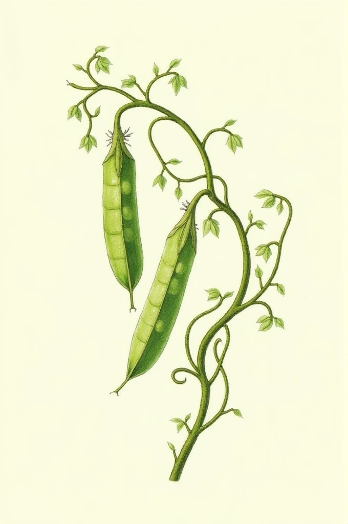 Pisum sativum drawing
