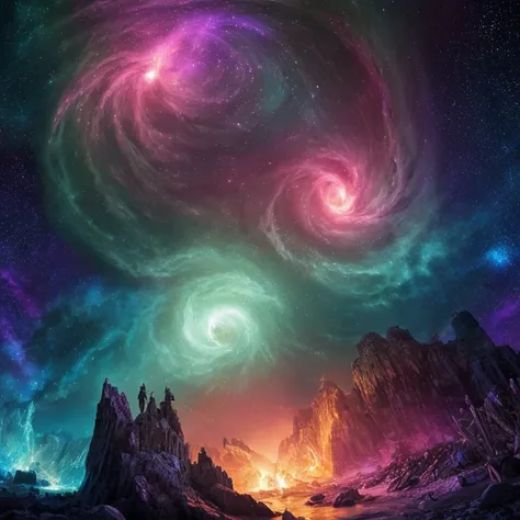  Hyper vibrant Nebulae Octans of _ Starry Space Map _ boreal sky  (🎈  Epic sunset parabolic sun dawn rain _color colorful_liquid_en_ nude_ Body:1.3 colorful_ Body colorful_ink_en_hair:1. 2 abundant Rainbow _colorful_ liquids White _liquid full Bodye wet_co...