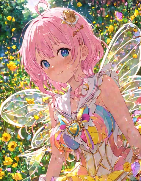  source_ anime screen capture , masterpiece,  Amazing Top Artist Illustrations ,  gravure beautiful pose , (Cute:1.2), pripara idol  ,  sailor leotard magical girl ,  Virtual YouTuber,  Yumekawa Pastel Tone and Manners ,   Textile Shading Colorful Pastel F...