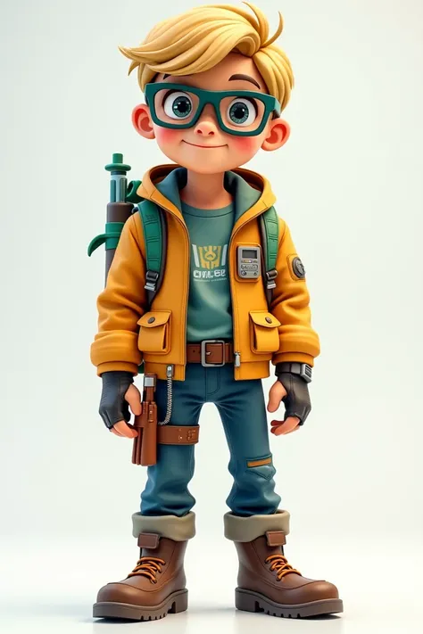 Power Engineer Nate is a good-natured and clever hero,  energy-saving smart glasses .  He has short blond hair and big bright eyes , enthusiastic .  Nate wears recycled clothes ,  with neat design elements ,  symbolizing solar panels and wind turbines .  H...