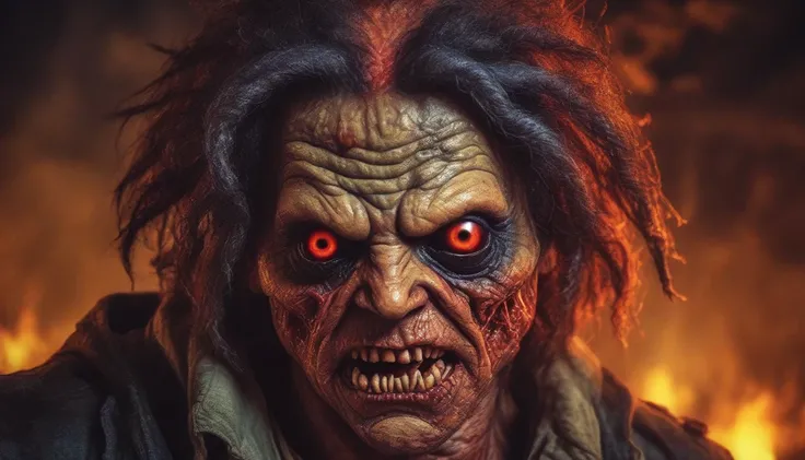 fx-Monster screaming man surrounded by horrifying monsters, photorealistic, highly detailed, 8k, HDR, cinematic lighting, dramatic contrast, vivid colors, horror, dark fantasy, moody atmosphere, chiaroscuro, (best quality:1.2), (realistic:1.37), (cinematic...