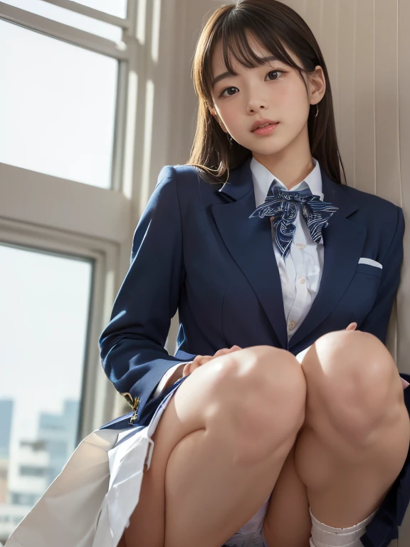 (((Knee above-the-knee depiction))), ((beautiful, Perfect detail, Very detailed)), the most detailed girl, beautiful detail full body, thin legs, a girl who plays a prank, beautiful detailed hair, beautiful, details, delicate arms and hands, HD background,...