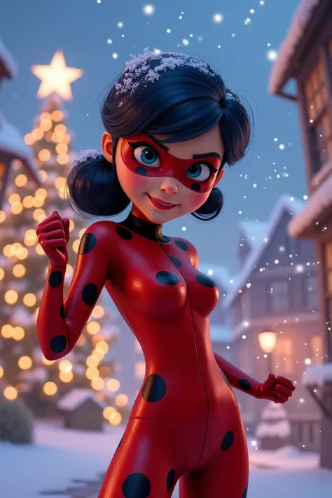 Miraculous ladybug navideño para fondo de pantalla