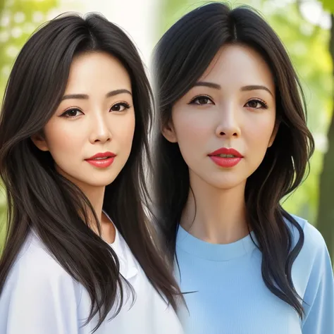 (a masterpiece portrait of a woman with ultra detailed features, in 8K resolution, with crisp quality and vibrant colors), (Front View:2)、(Front View:2)、 realistic facial wrinkles:1.3、 frontal close-up photo with focus on face 、 wearing a long-sleeved roun...