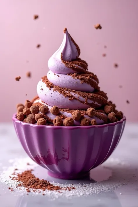  Açaí in a bowl with Nutella, Creme de Ninho ,  dream of waltz and powdered milk ,  assembled in 4 parts 