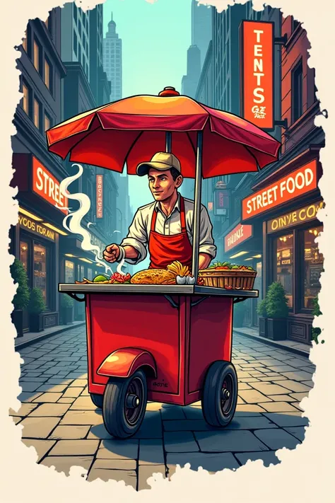 striking and representative logo for me a small business called "Street food "