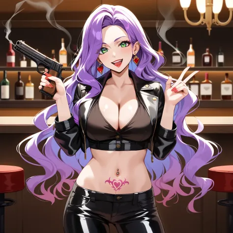 score_9, score_8_up, score_7_up, score_6_up, score_5_up, score_4_up, rating_questionable, , source_anime, digital illustration, pixiv, fanbox, uncensored, , BREAK, official art,
1girl, solo, female, anna clement, purple hair, green eyes, long hair, wavy ha...