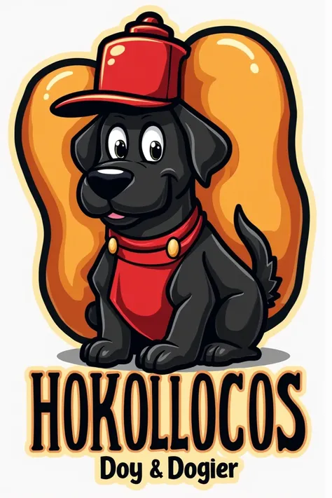 Make a logo for a small business called  "Hocholocos " ,  that has something black and that looks attractive to the human eye, These are hot dogs 
