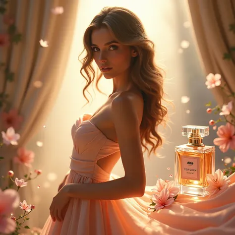 advertising piece to show a perfume