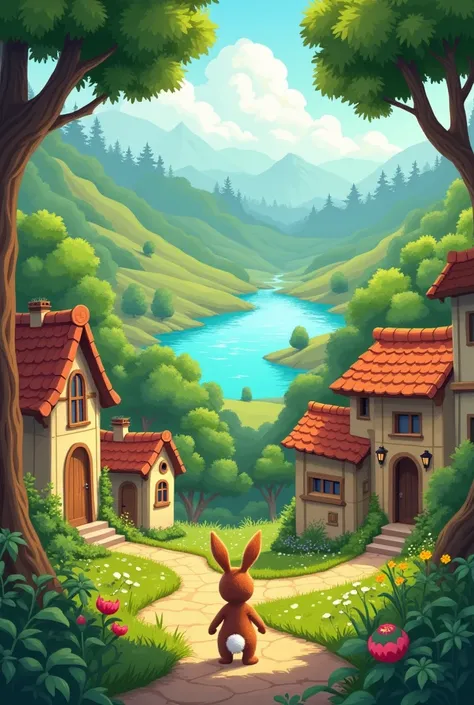 

In a village there lived a little rabbit named Bablu. Bubbleau was very agile and intelligent, but whenever a difficulty arose, he would be afraid and give up. One day Bablu decided that he would go to see a beautiful lake on the other side of the forest...