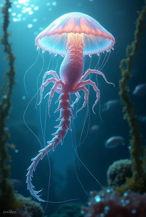 Jellyfish and scorpion fusion image 