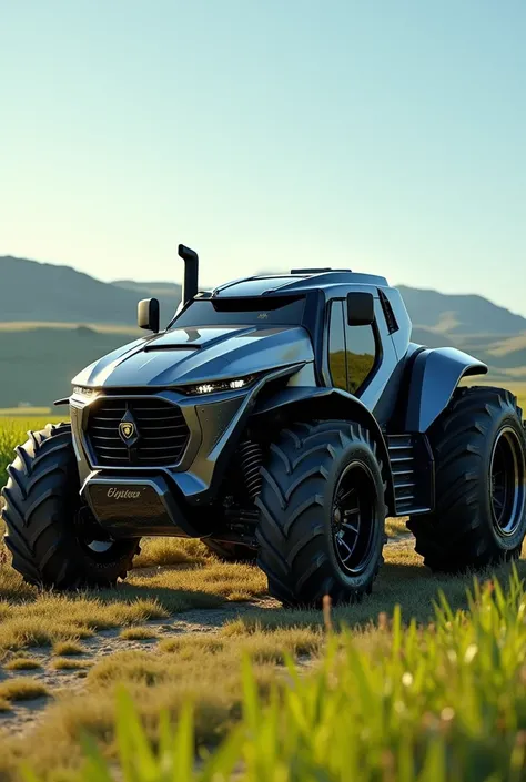 Tractor and Lamborghini mix hybrid image