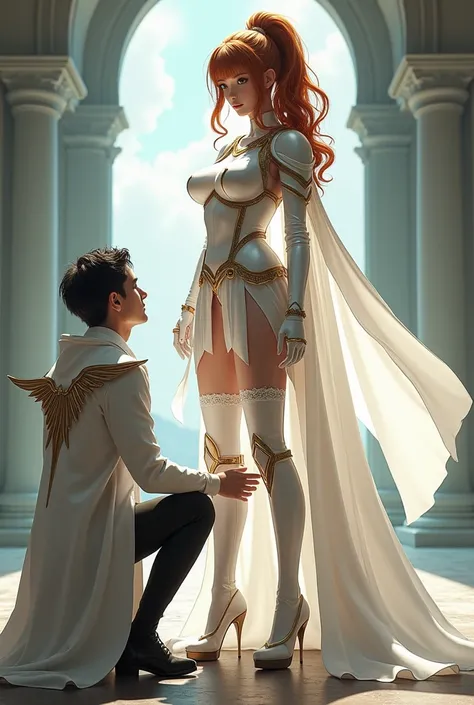 Asuna, Asuna_(Star), fantasy, most detailed image, shes a babe, sexiest and sweetest girl, 8K resolution, high resolution, No. 19, original, ( Detailed Light Brown Eyes :1.3), Smile, (white knight wizard cloak:1.5), super-giant breasts, the biggest breasts...