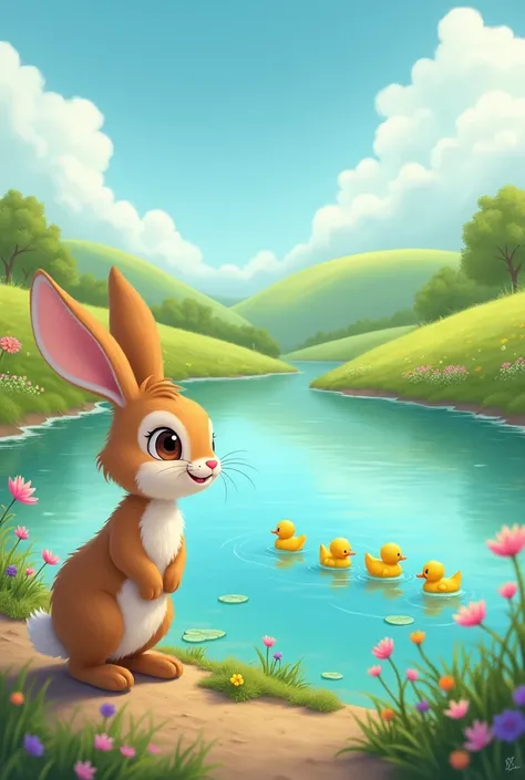 When Babloo Rabbit approached the lake, he was stunned. The lake was really beautiful. THAT DAY BABBLO LEARNED A LESSON:
Ai cartoon