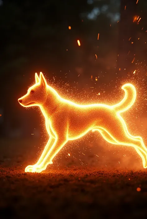 Create a dog by setting off a Strobe Rocket rocket