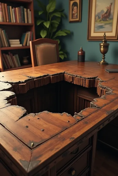 Hole in desk