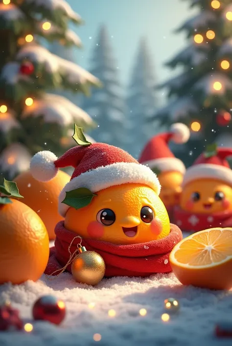 Animated Christmas oranges