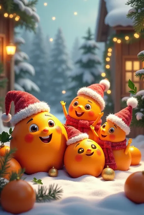 Animated Christmas oranges
