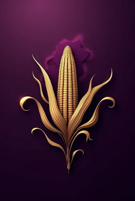 Logos for a bottle of corn wine 
Color purple and gold 

