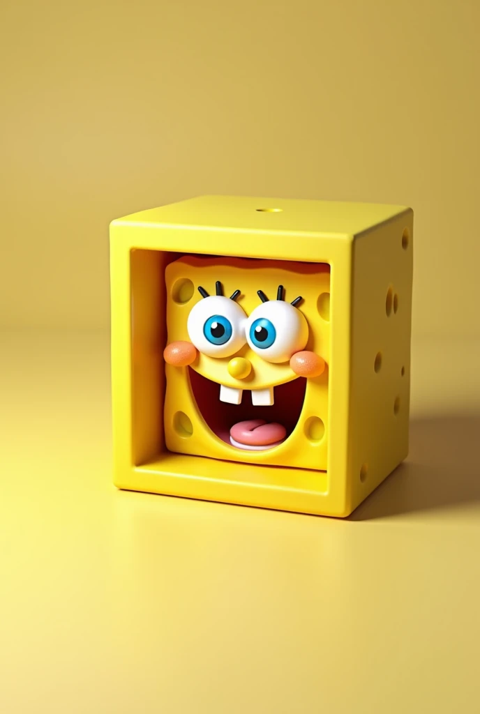 A box with a SpongeBob face