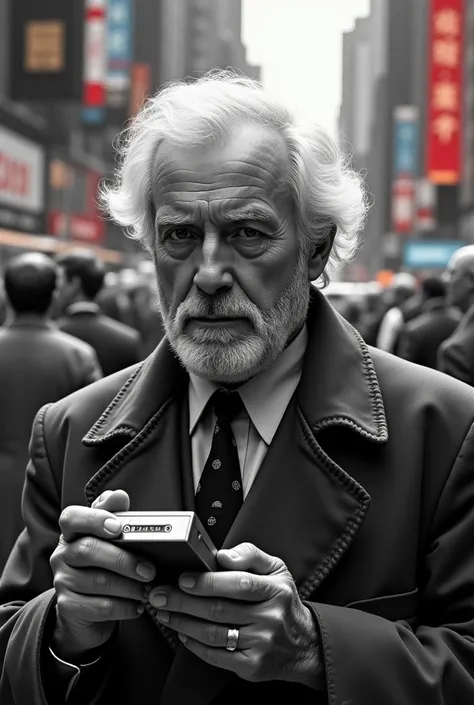 1. Opening Scene – Innovation Flashback
Image Idea: A dramatic black-and-white close-up of Dr. Martin Cooper holding the Motorola DynaTAC. Add a background of bustling 1970s New York streets. Colourful images 