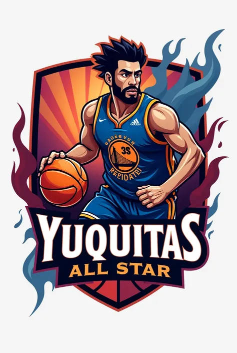 Logo for basketball team with the name Yuquitas All Star