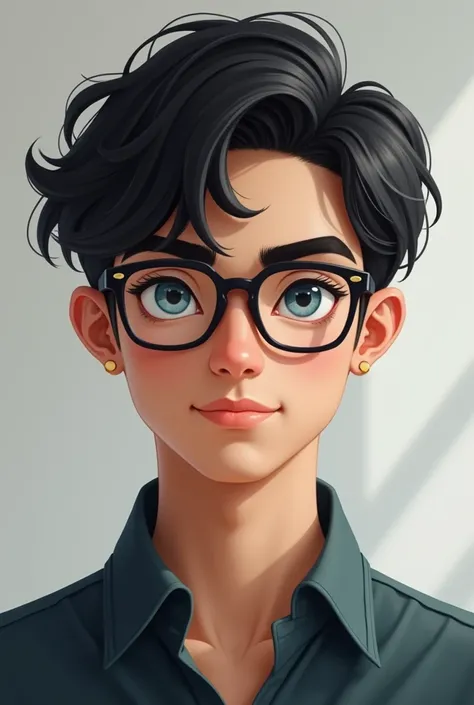  Dionisio Maxwell is a 21-year-old young man with an average height and slim build .  He stands out for his blue-gray almond-shaped eyes and his black hair framed around his heart-shaped face. He usually wears thin-framed glasses that accentuate his intell...