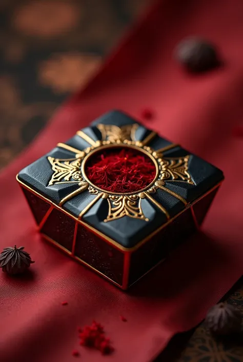 DESIGN A VERY LUXURIOUS SMALL SIZE KURDISH PACKAGING SPECIAL FOR SAFFRON PRODUCT 
To make it cheap and convenient, so luxurious, coloring. 
It is of a special golden red-black crystal.