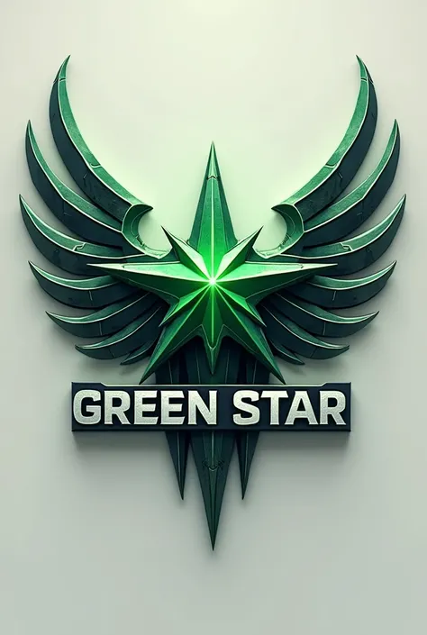 Here’s an updated prompt that includes the name:

"Design a professional and attractive logo for a team named GREEN STAR. The central focus should be a large metallic star, symbolizing power and excellence. Surrounding the star, incorporate wings with slee...