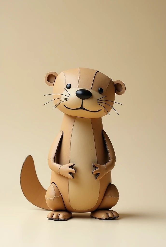 Create a retro cardboard otter
