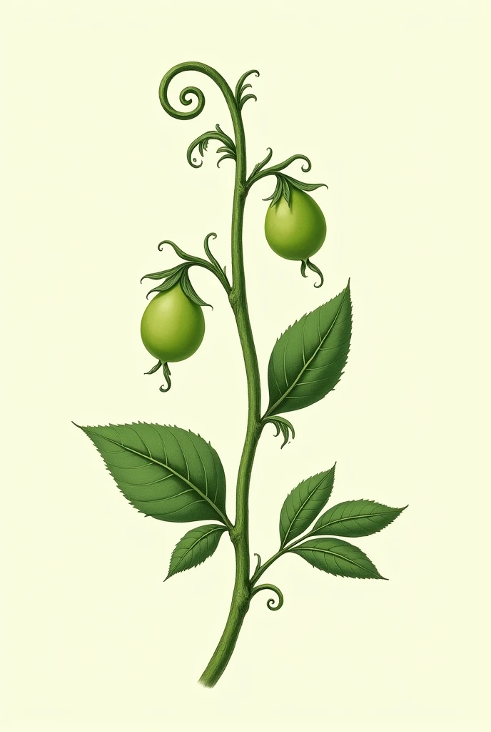 A drawing of pisum sativum
