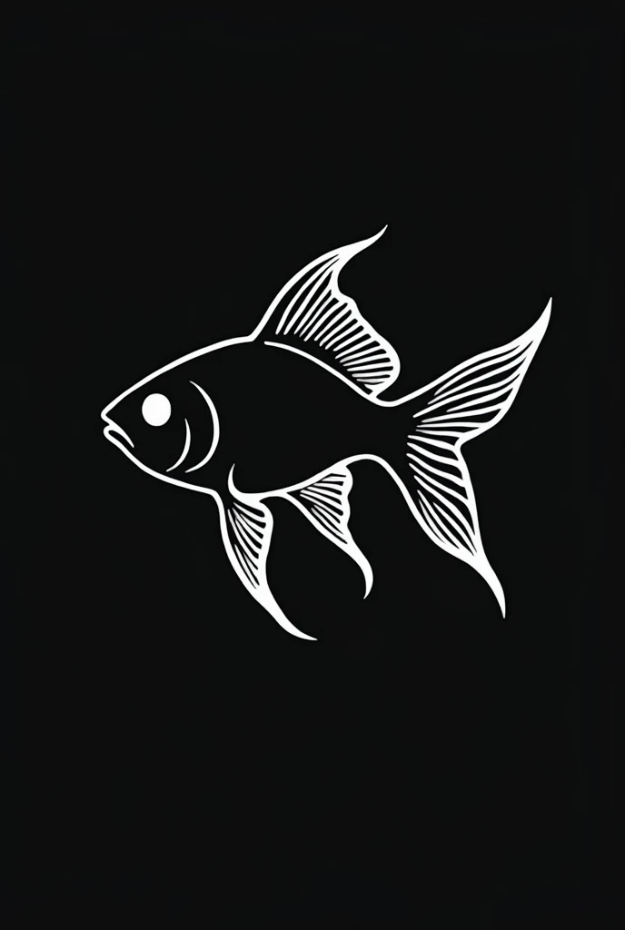 Create a fish but I only want the white outline