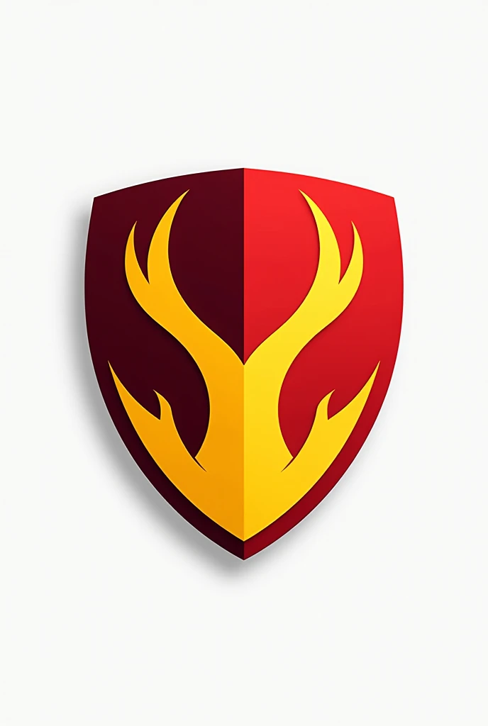 Create a shield for a soccer team called Fortuna with the colors red and yellow