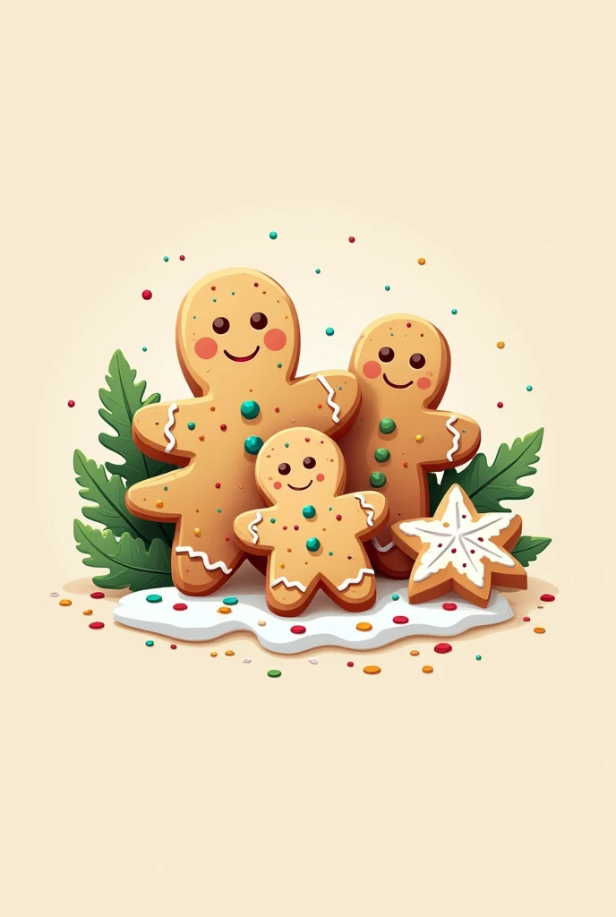 Business logo called “biscuit” with cookies to decorate Christmas 