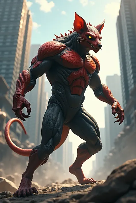 Draw Me A Superhero Combination Of: Mouse, Monkey And Dragon In Realistic HD