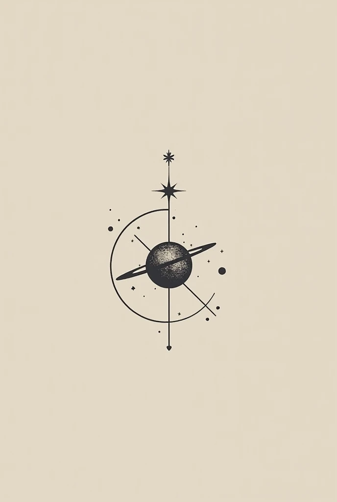 Create minimalistic tattoo logo idea on topic universe