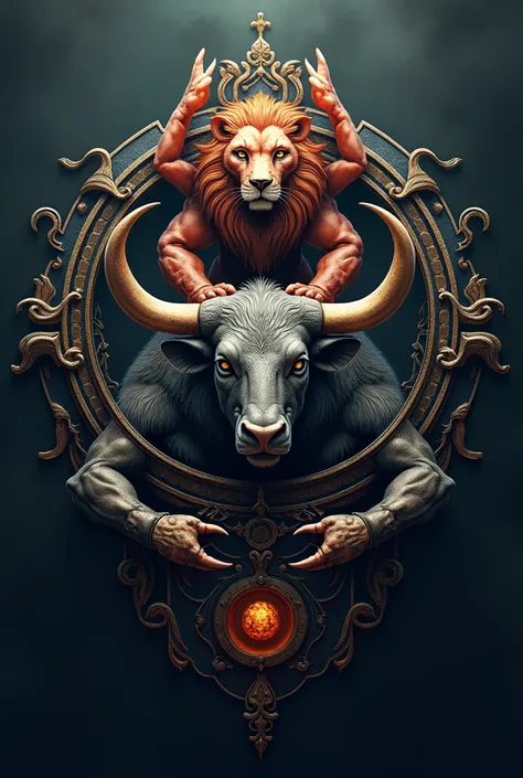 Bull logo, Lion and crab convinced