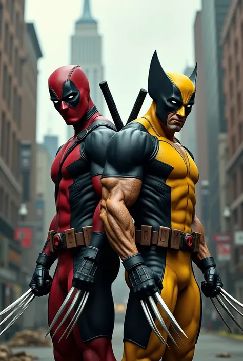 Wolverine in costume ,Its yellow and its coming with Deadpool in realistic 3D 