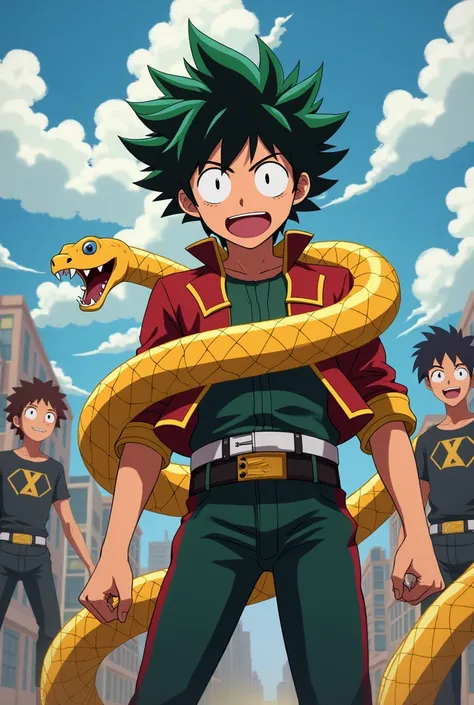  An image like my hero academy , Let me have a golden snake and say Soley, youre weird 