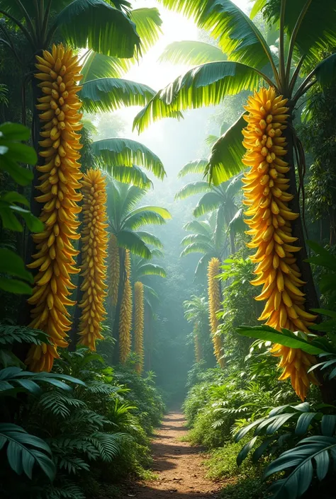 6000 bananas growing wild