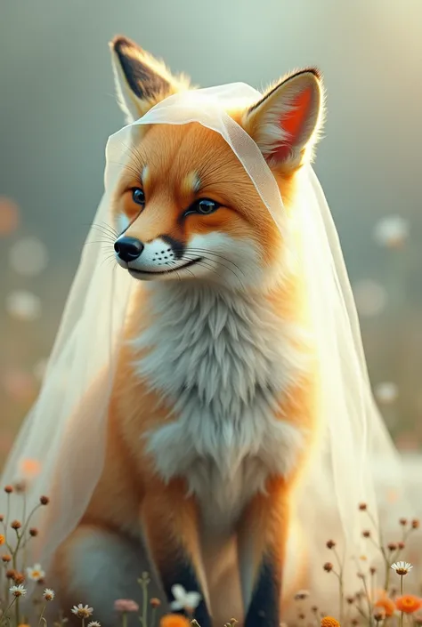 Sweet fox with veil 