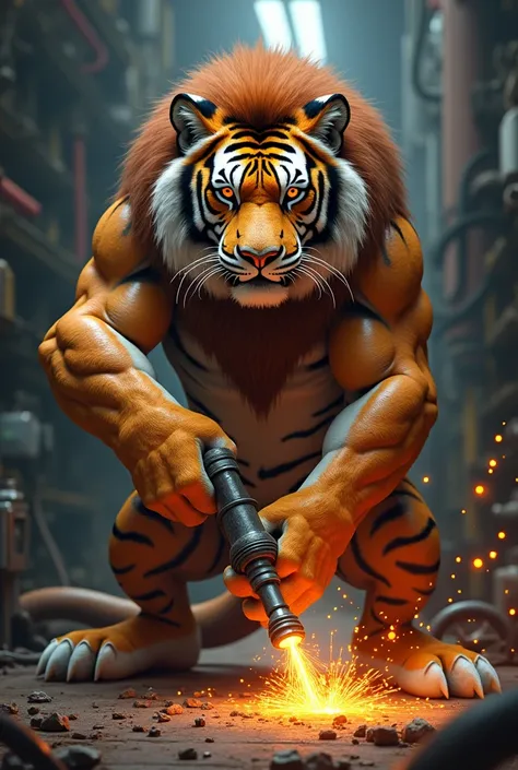 Mix between tiger and lion welding 