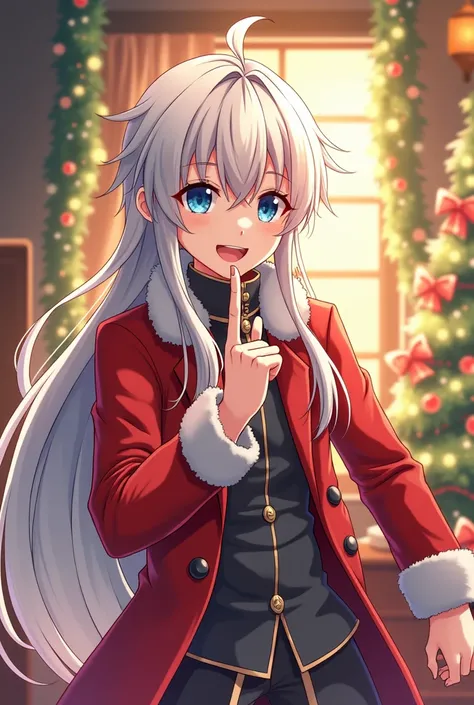 A Christmas-themed image of Gojo Satoru 