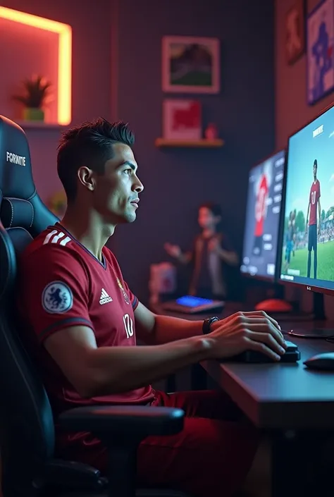 Ronaldo playing fortnite 